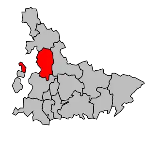 Kanton na mapě arrondissementu Tarbes