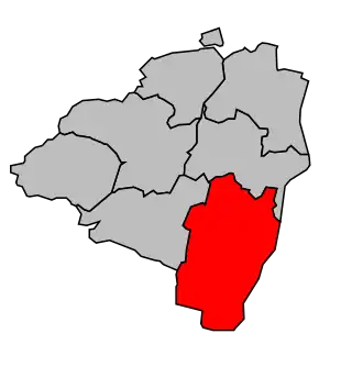 Kanton na mapě arrondissementu Sélestat-Erstein