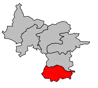 Kanton na mapě arrondissementu Saverne