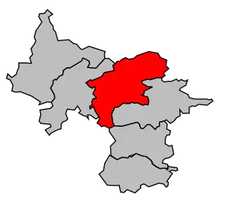 Kanton na mapě arrondissementu Saverne