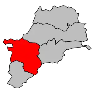 Kanton na mapě arrondissementu Molsheim