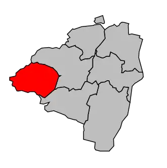 Kanton na mapě arrondissementu Sélestat-Erstein