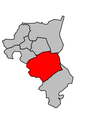 Kanton na mapě arrondissementu Mulhouse