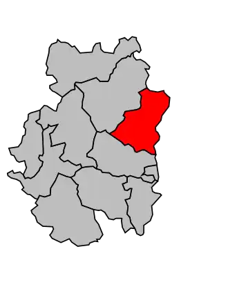 Kanton na mapě arrondissementu Villefranche-sur-Saône