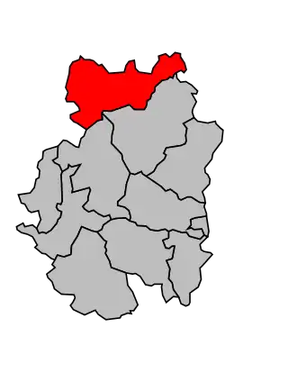 Kanton na mapě arrondissementu Villefranche-sur-Saône