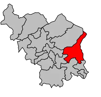 Kanton na mapě arrondissementu Lure