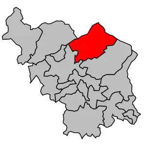 Kanton na mapě arrondissementu Lure