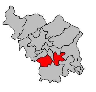 Kanton na mapě arrondissementu Lure