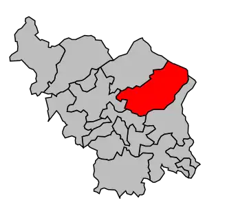 Kanton na mapě arrondissementu Lure