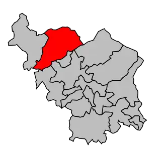 Kanton na mapě arrondissementu Lure