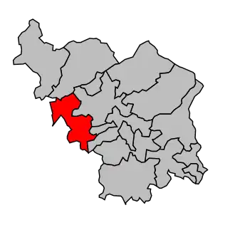 Kanton na mapě arrondissementu Lure