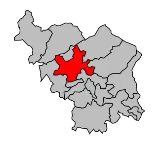 Kanton na mapě arrondissementu Lure