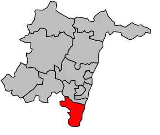 Kanton na mapě arrondissementu Mâcon