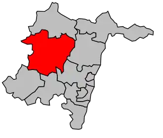 Kanton na mapě arrondissementu Mâcon