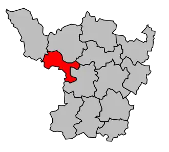 Kanton na mapě arrondissementu Charolles