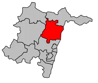 Kanton na mapě arrondissementu Mâcon