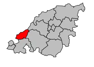 Kanton na mapě arrondissementu Chalon-sur-Saône