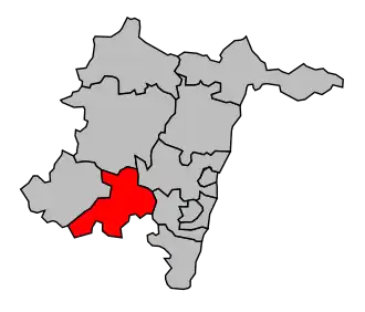 Kanton na mapě arrondissementu Mâcon