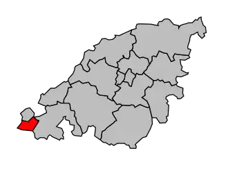 Kanton na mapě arrondissementu Chalon-sur-Saône