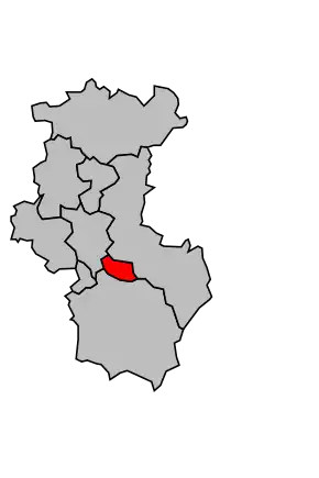 Kanton na mapě arrondissementu Le Mans