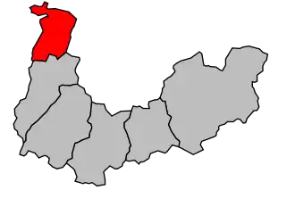 Kanton na mapě arrondissementu Saint-Jean-de-Maurienne