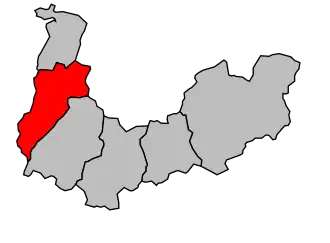 Kanton na mapě arrondissementu Saint-Jean-de-Maurienne