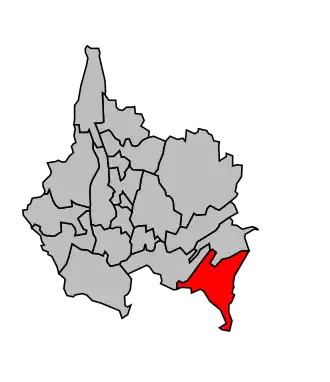 Kanton na mapě arrondissementu Chambéry