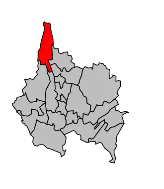 Kanton na mapě arrondissementu Chambéry