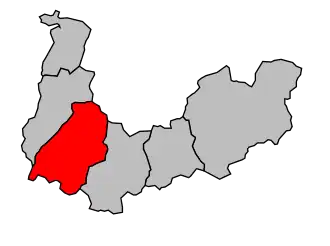 Kanton na mapě arrondissementu Saint-Jean-de-Maurienne