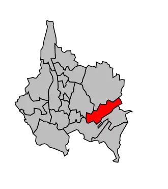 Kanton na mapě arrondissementu Chambéry