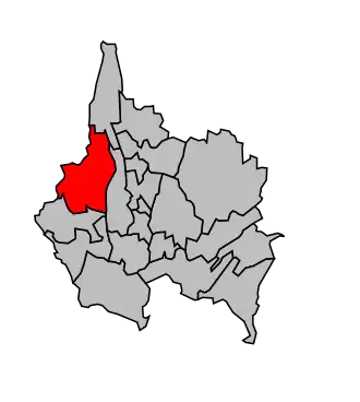 Kanton na mapě arrondissementu Chambéry