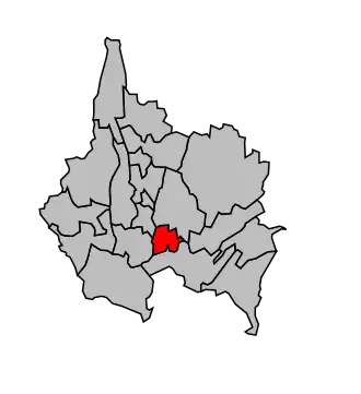 Kanton na mapě arrondissementu Chambéry