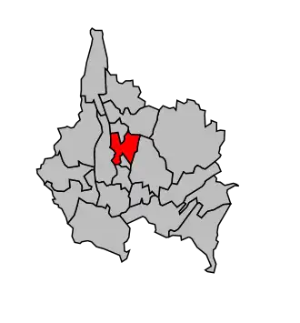 Kanton na mapě arrondissementu Chambéry
