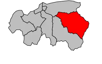 Kanton na mapě arrondissementu Thonon-les-Bains