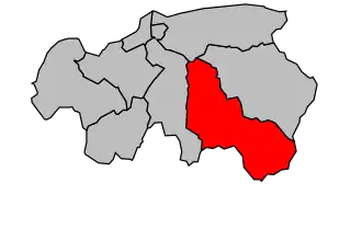 Kanton na mapě arrondissementu Thonon-les-Bains
