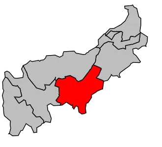 Kanton na mapě arrondissementu Saint-Julien-en-Genevois