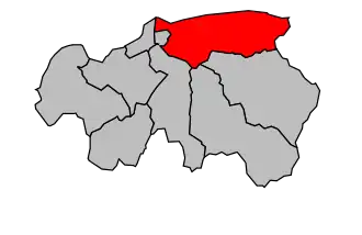 Kanton na mapě arrondissementu Thonon-les-Bains