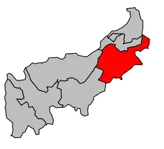 Kanton na mapě arrondissementu Saint-Julien-en-Genevois