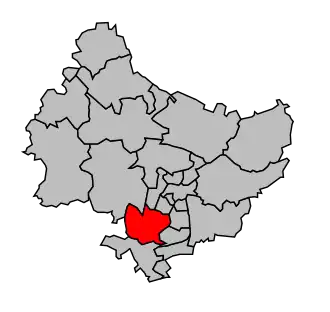 Kanton na mapě arrondissementu Rouen