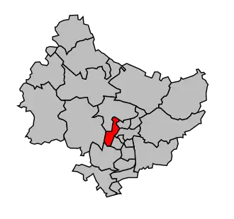 Kanton na mapě arrondissementu Rouen