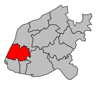 Kanton na mapě arrondissementu Le Havre