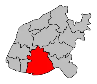 Kanton na mapě arrondissementu Le Havre