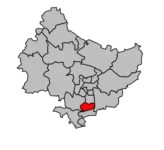 Kanton na mapě arrondissementu Rouen