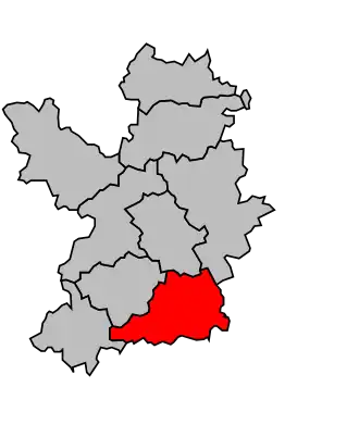 Kanton na mapě arrondissementu Provins