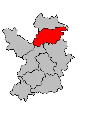 Kanton na mapě arrondissementu Provins