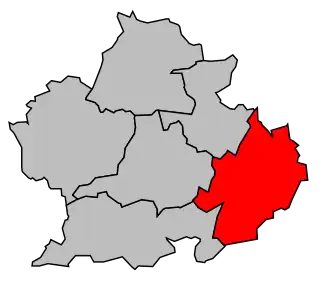 Kanton na mapě arrondissementu Fontainebleau