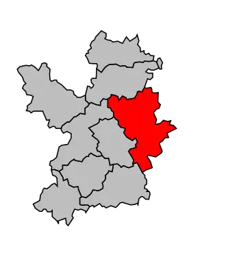 Kanton na mapě arrondissementu Provins