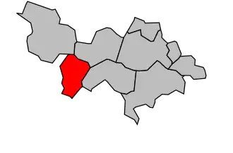 Kanton na mapě arrondissementu Versailles