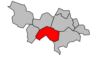 Kanton na mapě arrondissementu Versailles