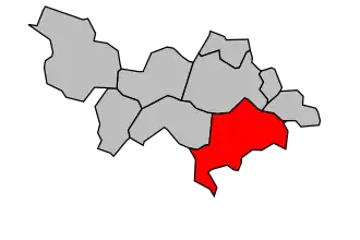 Kanton na mapě arrondissementu Versailles